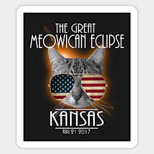 The Great Meowican Eclipse Shirt - Total Eclipse Shirt, Totality Kansas Shirt, Solar Eclipse 2017 Merchandise, The Great American Eclipse T-Shirt T-Shirt Sticker